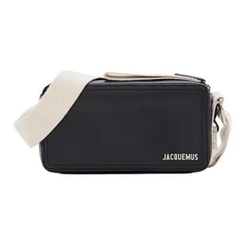 Jacquemus Cow Leather Shoulder Bag Men's Black