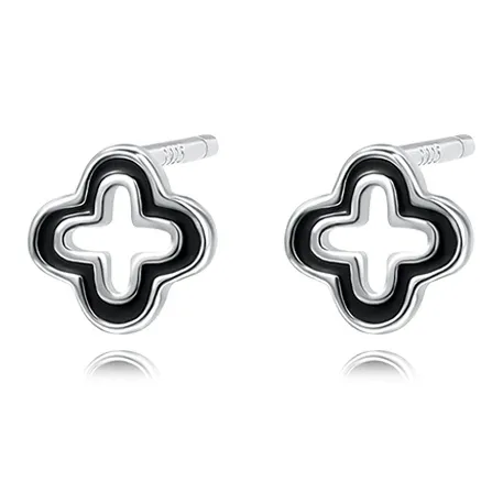 Muyan S999 Fine Silver Stud Earrings Women's