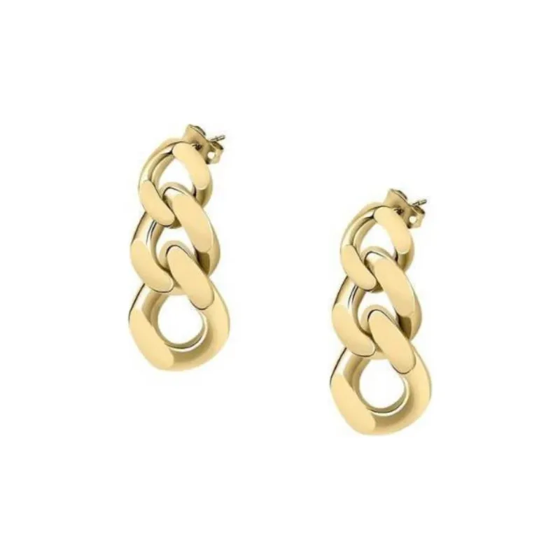 CHIARA FERRAGNI Rhodium Plated Earrings Women's Gold-0
