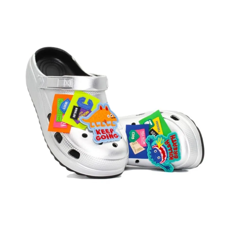 JANECO Clogs Unisex Full Silver-4