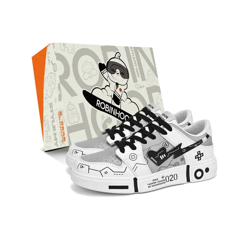 ROBINHOOD Coverage Slip Resistant Cushioning Abrasion Resistant Low Top Skateboard Shoes Unisex-6