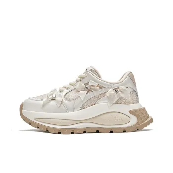 HR Abrasion Resistant Low Top Chunky Sneakers Women's Beige
