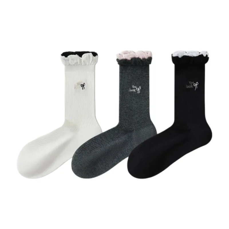 Temooues Mid Calf Socks Women's Combo Set-6