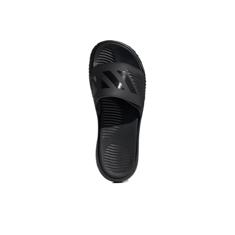 Adidas PU Polyurethane Rubber Sole Slip Resistant Abrasion Resistant Quick Drying Slide Slippers Unisex Black-4