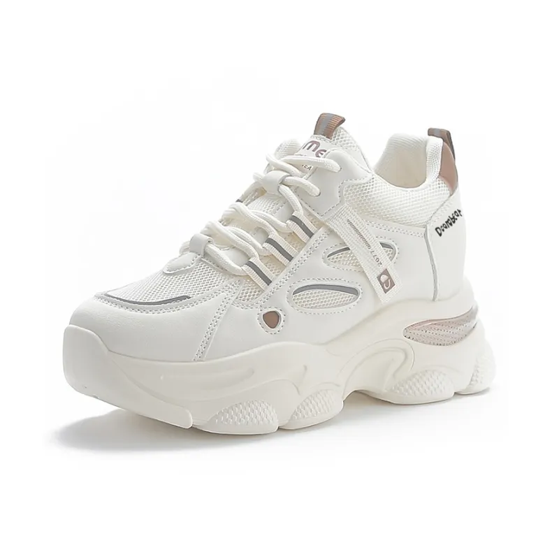 Budding Bear Anti Slip Wear Resistant Breathable Lightweight Height Increasing Low Top Chunky Sneakers Women's Box-10