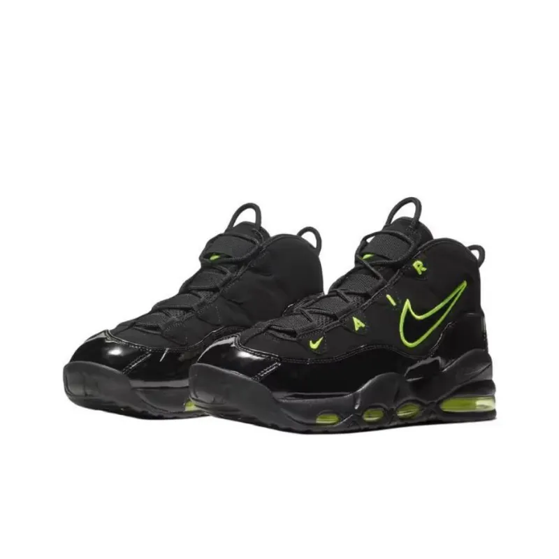 Nike Air Max Uptempo 95 Anti Slip Wear Resistant Mid Top Basketball Shoes Men's Black-2