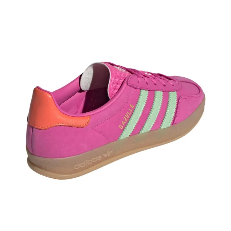Adidas Gazelle Indoor Semi Lucid Fuchsia Semi Green Spark Coral Women's-3