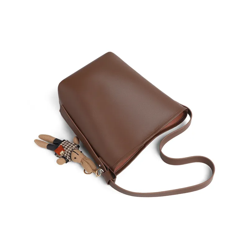 MILLIE'S Cow Leather Underarm Tote, Crossbody Bag, Shoulder Bag Regular Women's Coffee-4