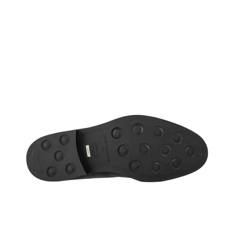 LOUIS VUITTON Fle Dress Shoes Men's Black-4