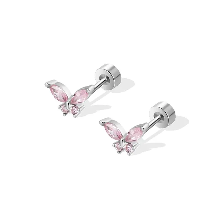 GUDUD Titanium Steel Stud Earrings Women's-5