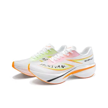 IRUNSVAN Low Top Running Shoes Unisex Mismatched Cyan Orange