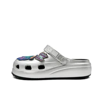 NANJIREN Clogs Unisex Black Full Silver