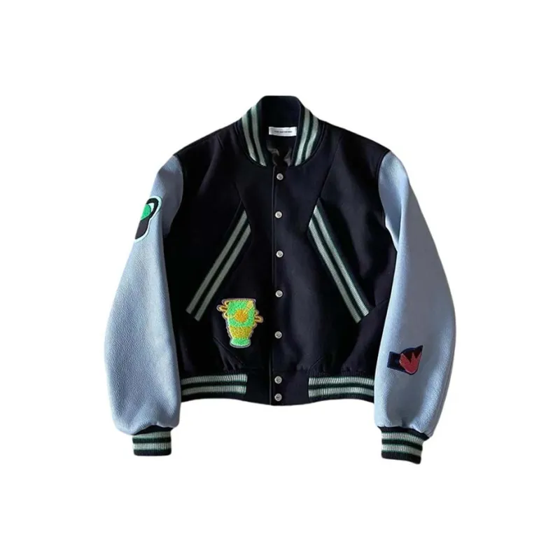 Universal Templates Baseball Jacket Unisex Navy Blue-0