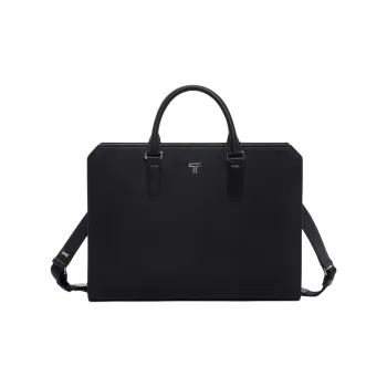 TUMI Leather Shoulder Bag Crossbody Bag Briefcase Men's Black