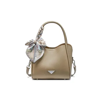 RED DRAGONFLY Top Grain Cow Leather Handbag Regular Women's Elegant Gray