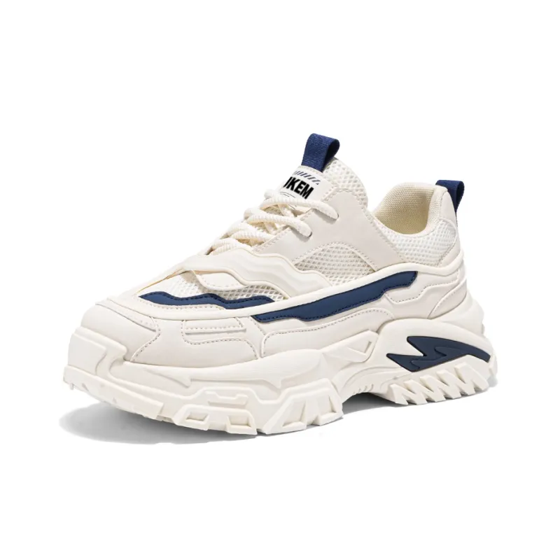 JKEM Slip Resistant Breathable Height Increasing Low Top Chunky Sneakers Men's-11