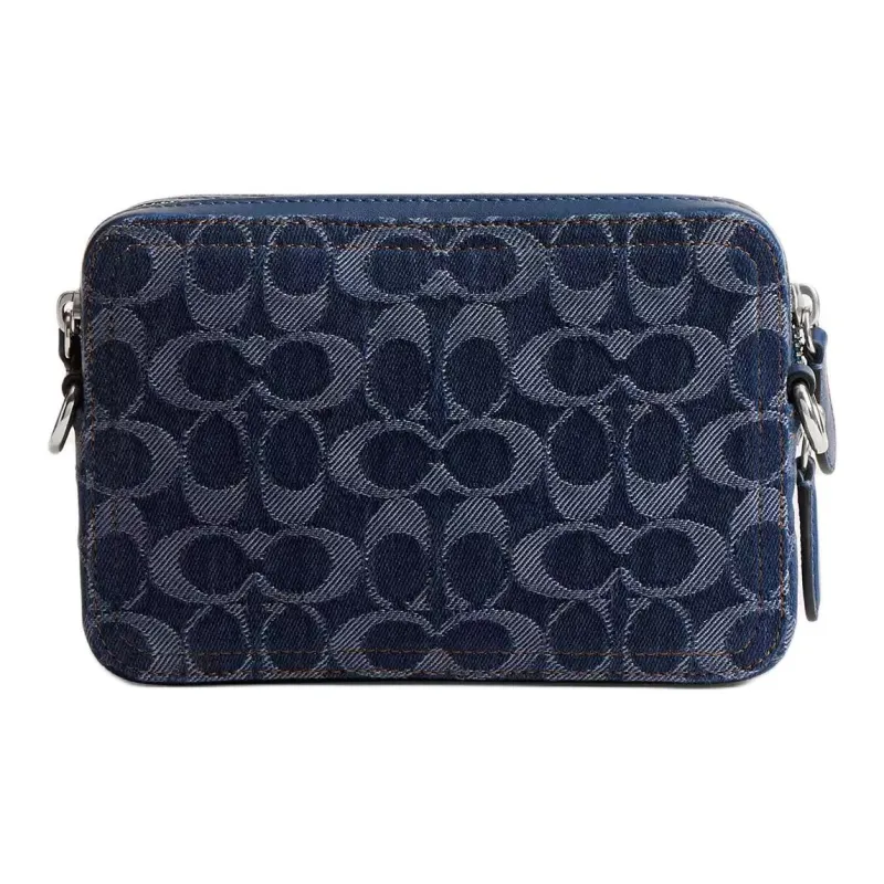 COACH Charter Denim Shoulder Bag Small Size Men's Dark Blue-2
