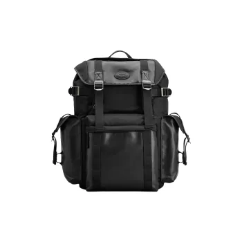TOD'S Fabric With Leather Backpack Medium Size Men's Black