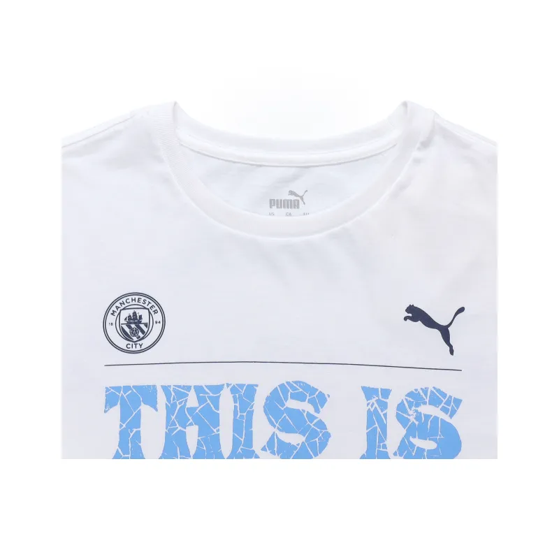 PUMA Manchester City Football Club T Shirt Men's White-2