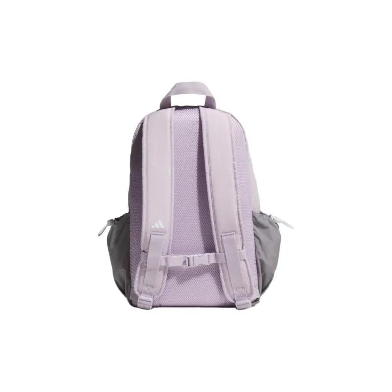 Adidas Recycled Nylon Backpack Large Size Unisex Light Purple & White & Light Gray-2