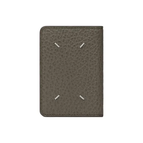 Maison Margiela Grain Calfskin Card Holder Women's Dark Gray