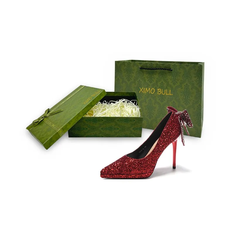XIMO BULL Slim Heel High Heels 11CM Women's-35