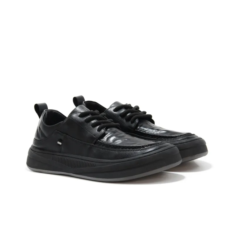 Mo Xu Men's Casual Shoes Men Low Top Black-4