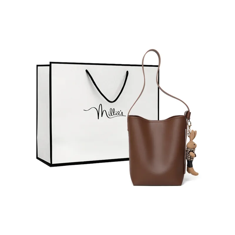 MILLIE'S Cow Leather Underarm Tote, Crossbody Bag, Shoulder Bag Regular Women's Coffee-0