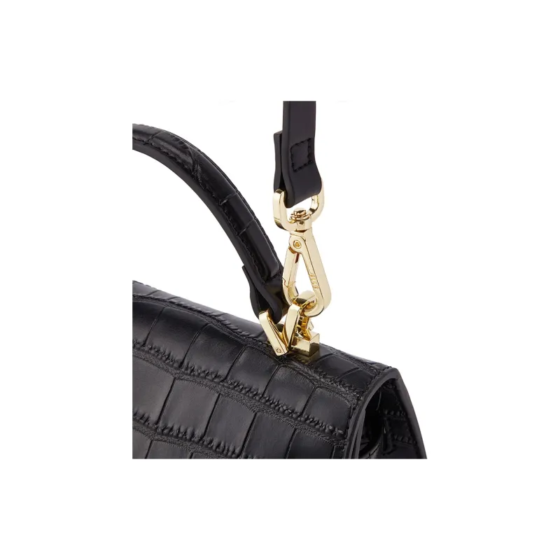 ELLE Crocodile Pattern Cow Leather Handbag Women's Multicolor-4