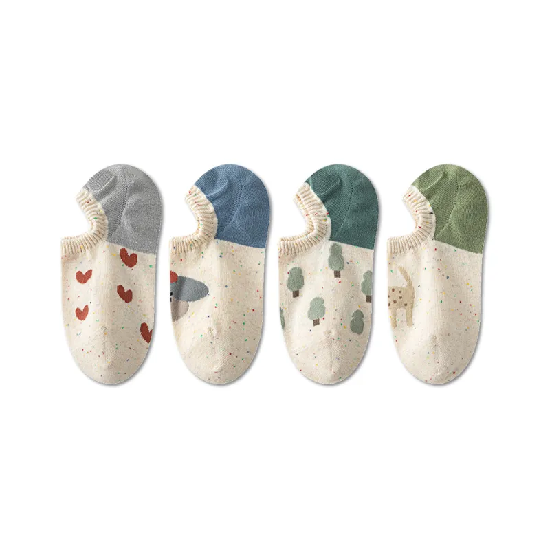 AUGUST No Show Socks Women's 4 Pack-0