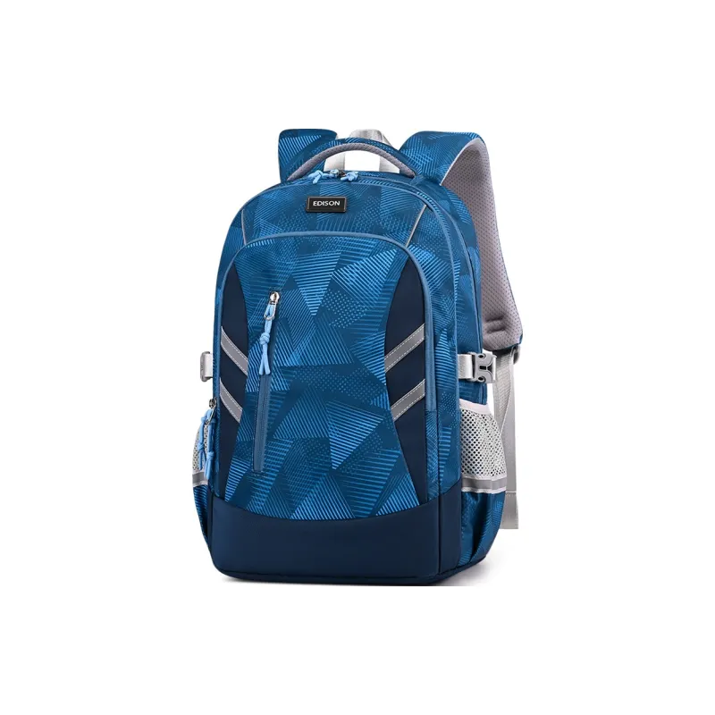 EDISON Oxford Backpack Regular Unisex Black/Gray/Blue-6