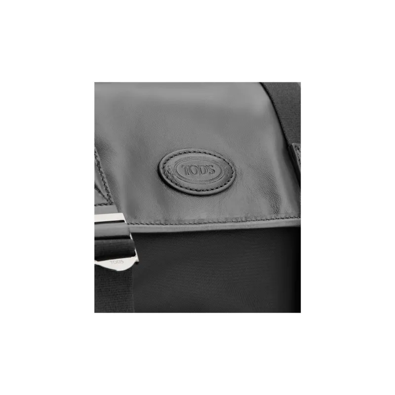 TOD'S Fabric With Leather Backpack Medium Size Men's Black-4