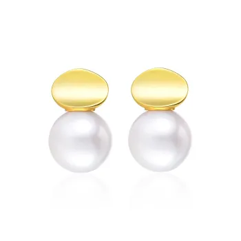 Pan star Pearl Stud Earrings Women's