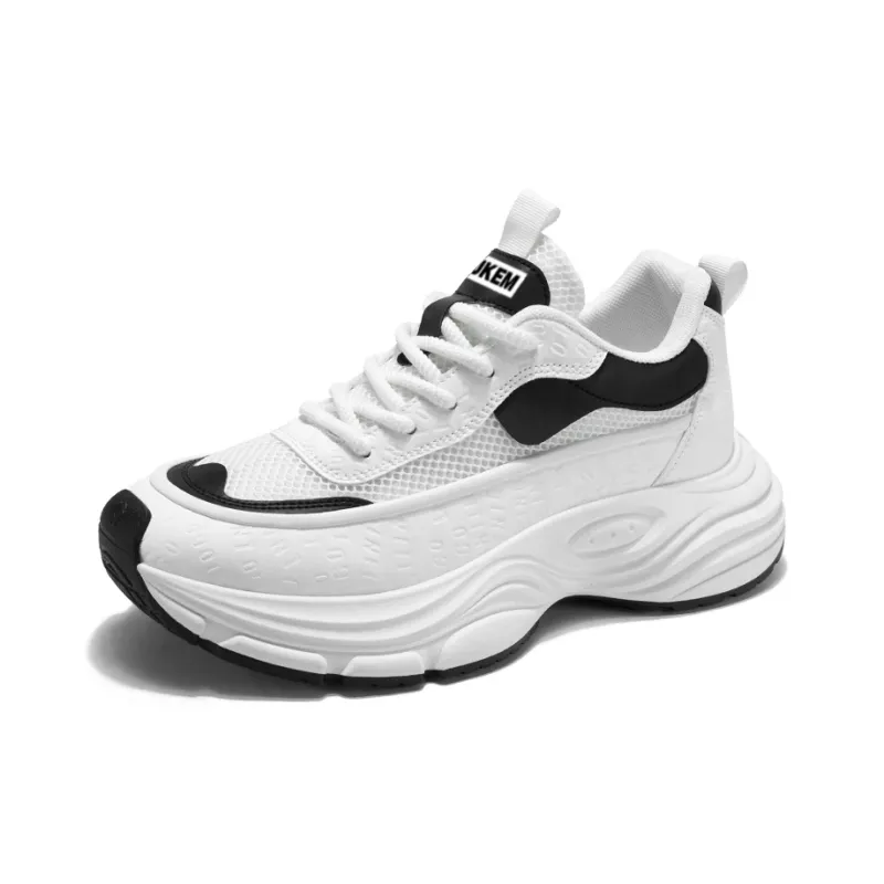 JKEM Cushioned Slip Resistant Abrasion Resistant Low Top Chunky Sneakers Men's-1