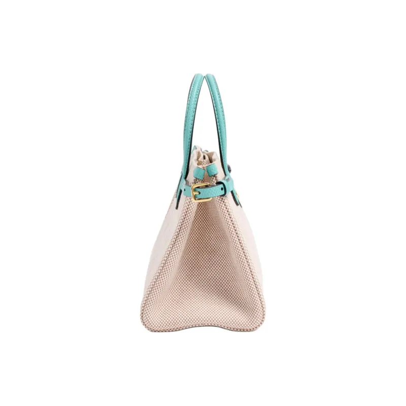 Valentino Canvas Bag Tote Bag Shopping Bag Shoulder Bag Crossbody Bag Handbag Small Size Women's Ice Green-2