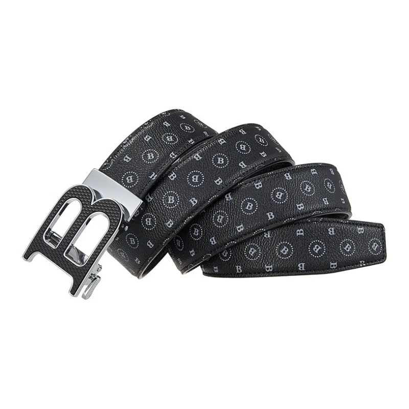 JONNY MOORE Top Grain Cow Leather Belts Men's 3.5cm-1
