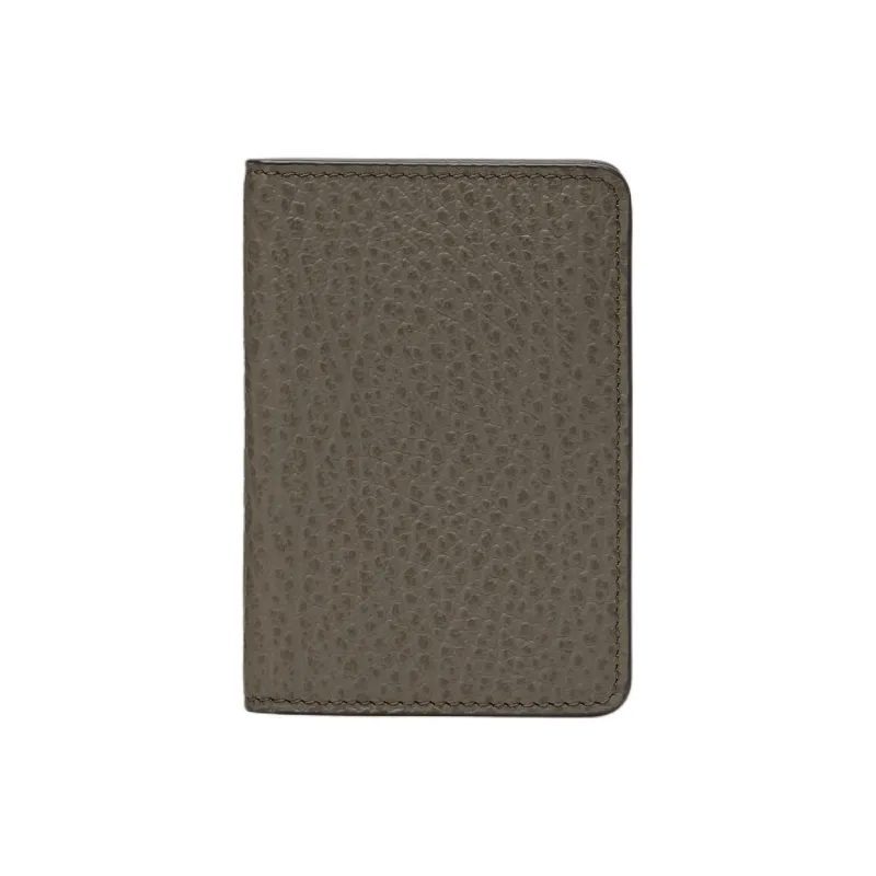Maison Margiela Grain Calfskin Card Holder Women's Dark Gray-1