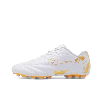 Binary FG Rubber Long Studs Cushioned Wear Resistant Lightweight Slip Resistant Soccer Shoes Unisex White