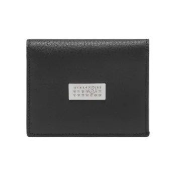 MM6 Maison Margiela Grain Leather Wallet Women's Black