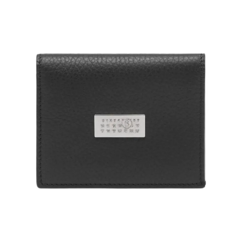 MM6 Maison Margiela Grain Leather Wallet Women's Black-0