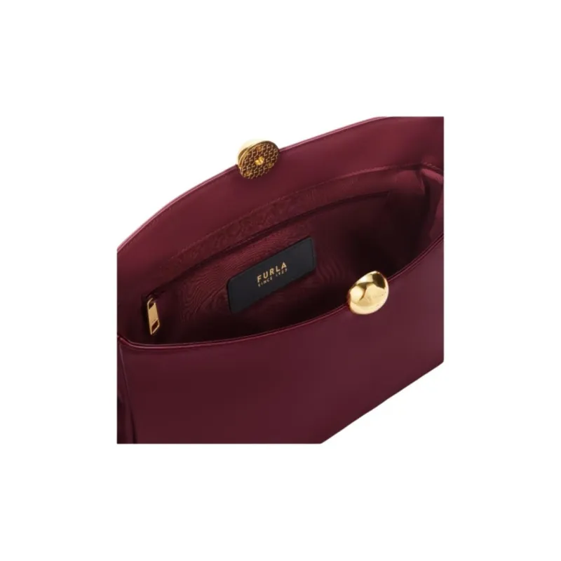 Furla Calfskin Shoulder Bag Medium Size Women's Burgundy-3
