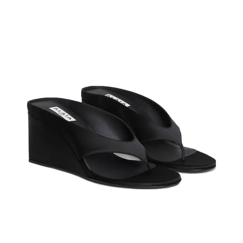 Alaia Flip Flops 7.5cm Women's Black-2