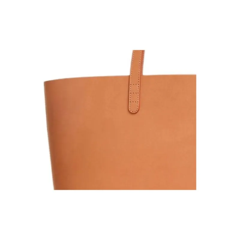 MANSUR GAVRIEL Plant Tanned Leather Tote Bag Shopping Bag Handbag Large Size Women's Blue With Light Brown Accents-3