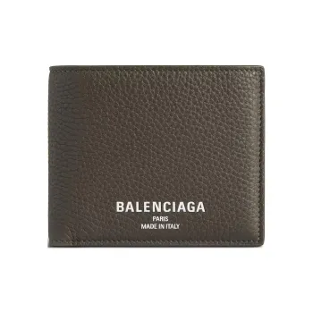 Balenciaga Calfskin Wallet Men's Khaki