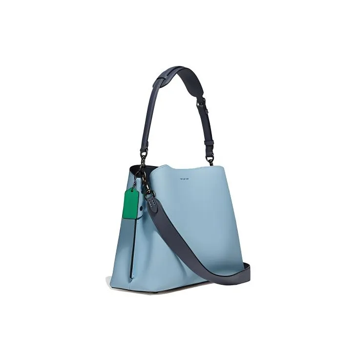 COACH Willow Leather Bucket Bag, Portable Crossbody Bag, Shoulder Bag Large Size Women's-1