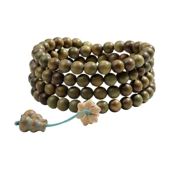 JIUHUASHAN Green Sandalwood Bead Chain Unisex