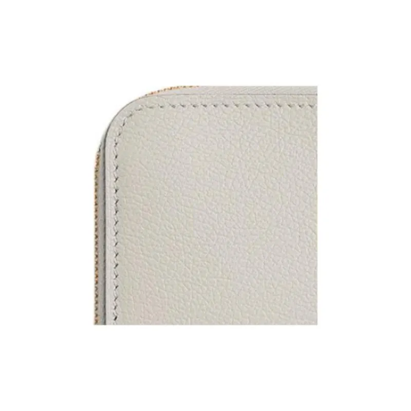 HERMES Zipengo Evercolor Leather Card Holder Mini Men's 8L Beton Concrete Gray With Glacier White Accents-3