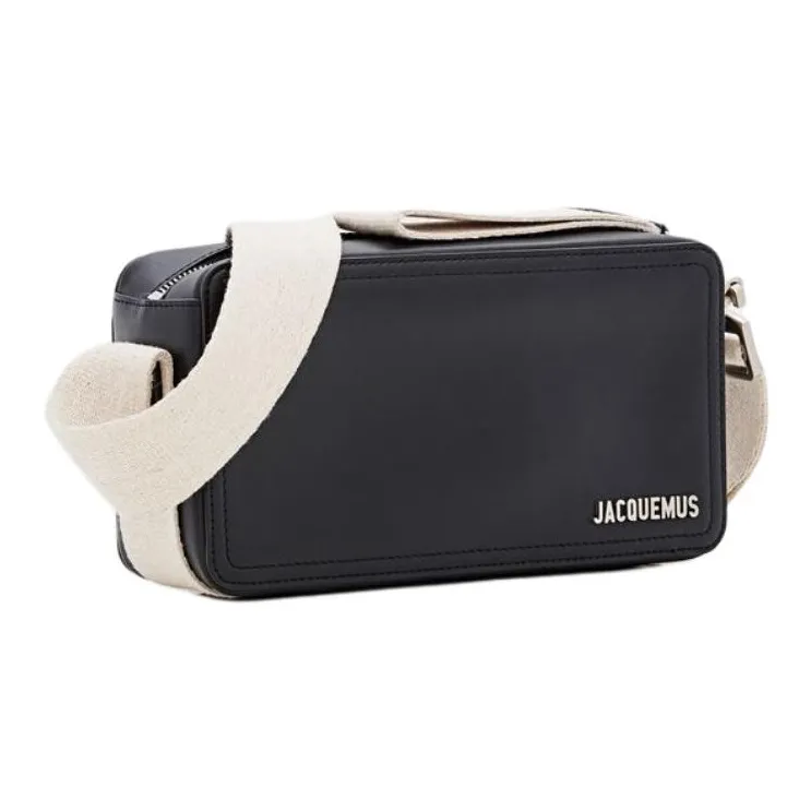 Jacquemus Cow Leather Shoulder Bag Men's Black-1