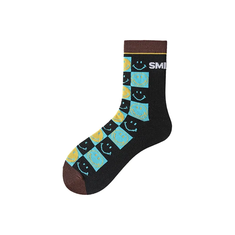 SMILEY Mid Calf Socks Unisex Combo Set-2