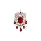 European Palace Fringe Brooch-Red